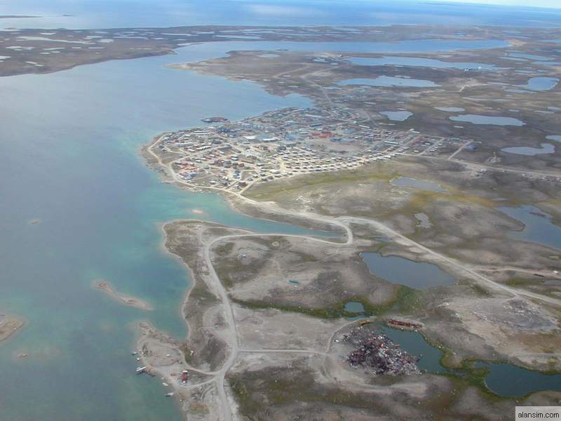 Looking south.