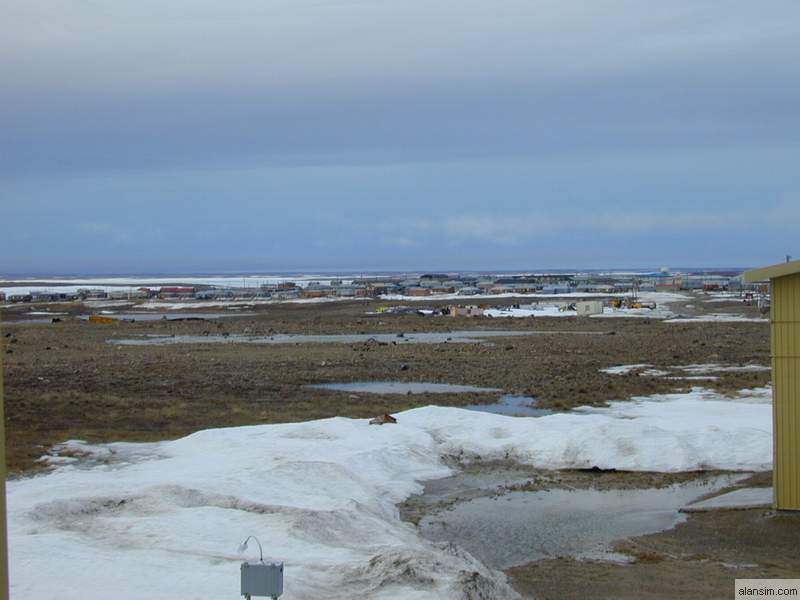 Looking southeast.